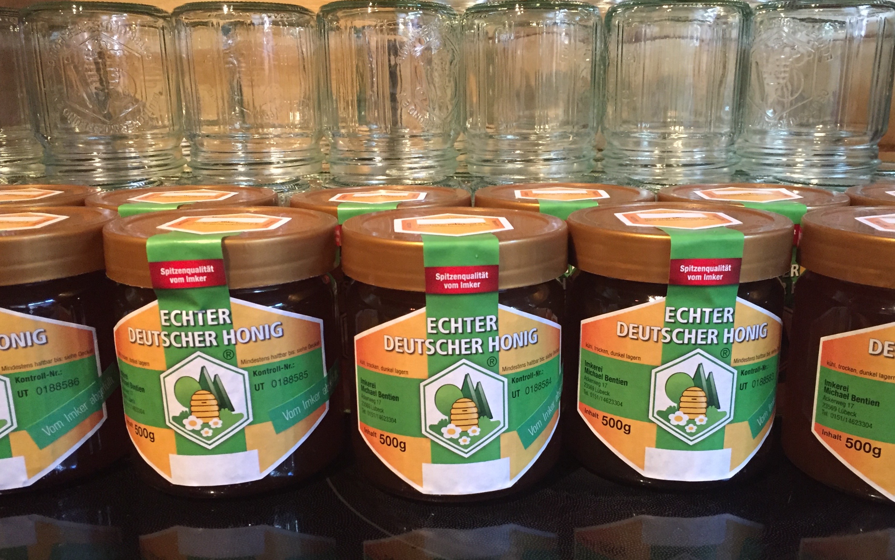 Honiggläser Naturprodukte